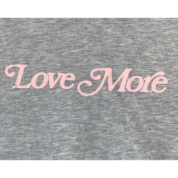 Womens Nine West Love More Gray Soft Spun Graphic Tee Shirt - Sz XXL - Picture 2 of 2